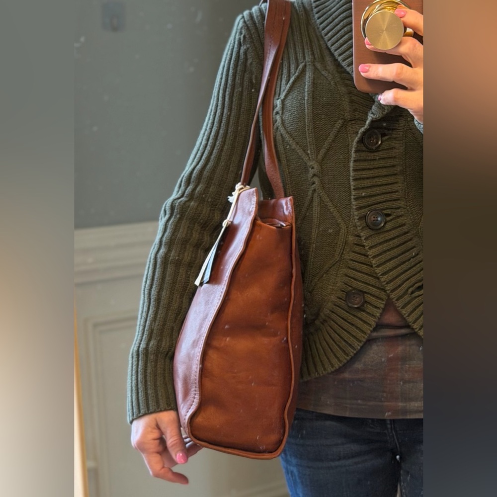 American Leather Co. Brandy Leather Tote- NWT’s - Picture 4 of 15